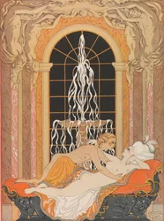 Ilustracja do powieści epistolarnej Dangerous Liaisons Dangerous Liaisons, 1934.