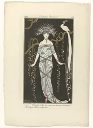 Journal des Dames et des Modes, Costumes Parisiens, 1914, nr 168: Duża suknia wieczorowa (...)