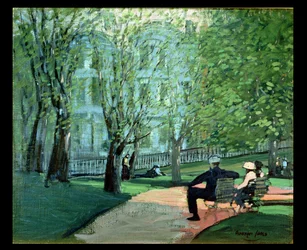 Letni dzień, Boston Public Garden, ok. 1923 (olej na płótnie)