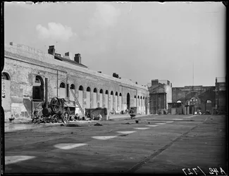 Hala Targowa, Worcester Street, Bull Ring, Birmingham, 1941.