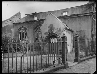Kościół św. Benedykta, ulica Saint Benedicts, Norwich, Norfolk, 1942.