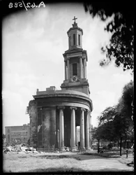 Kościół św. Tomasza, Bath Row, Lee Bank, Birmingham, 1941.