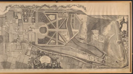 Badanie topograficzne parafii Kensington z planami i elewacjami Pałacu Królewskiego i Ogrodów, Hyde Parku i Knightsbridge
