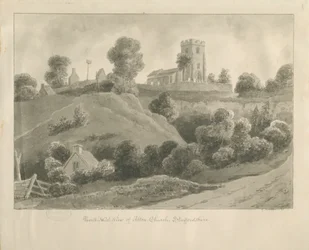 Kościół Alton: rysunek w sepii, 1841