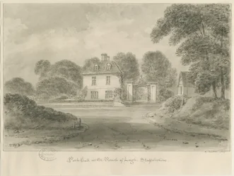 Leigh - „Park Hall”: rysunek w sepii, 1841