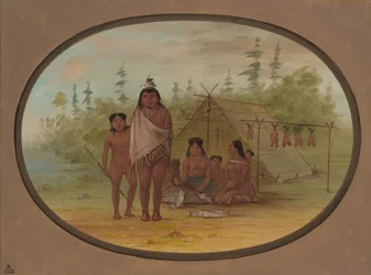 Płaskogłowy wódz ze swoją rodziną, 18551869.