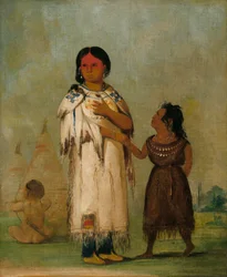 Assiniboin Kobieta i dziecko, 1832.