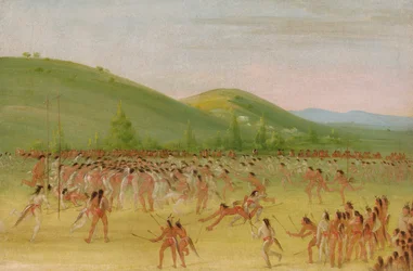 Gra w piłkę Choctaw - piłka w dół