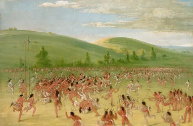 Gra w piłkę Choctaw – piłka do góry, 1834-1835.