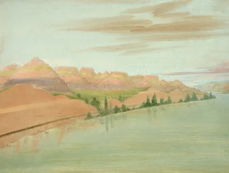 Piękne Clay Bluffs, 1900 mil nad St. Louis, 1832.