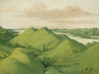 Piękne Grassy Bluffs, 110 mil nad St. Louis, 1832.
