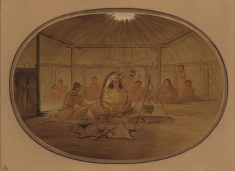 Catlin uczczony przez wodza mandanów, 18611869.