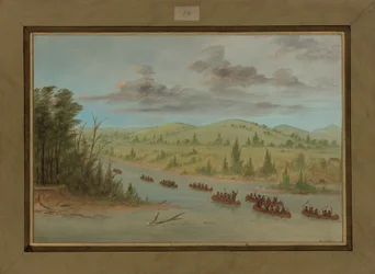 Impreza La Salle wkraczająca do Missisipi w kajakach, 6 lutego 1682, 1847-48
