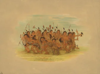 Taniec skóry głowy - Siuks, 1861.