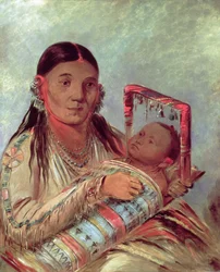 Matka i dziecko Siuksów, ok. 1830 (olej na płótnie)