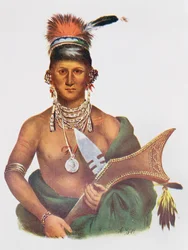 Appanoose, wódz Sauków, 1837, ilustracja z 