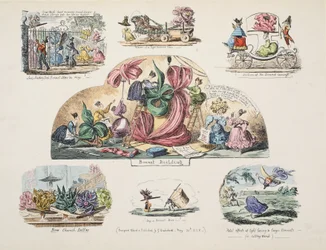 Budynek maski, wyd. 1828 (ręcznie kolorowane grawerowanie)