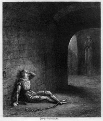 Cuthbert Cholmondeley zaskoczony pojawieniem się tajemniczej postaci, 1840