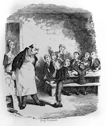 Ilustracja do „”Oliviera Twista”” (Olivier) autorstwa Charlesa Dickensa (1812-1870), autorstwa George