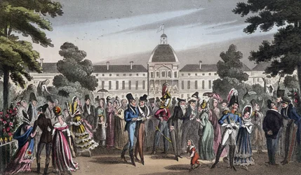 Promenade au Jardin des Tuileries - w „Życiu w Paryżu” Davida Careya, Londyn