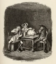 Żyd i Morris Bolter zaczynają się rozumieć, z „Przygód Olivera Twista” Charlesa Dickensa (1812-70) 1838, opublikowanej przez Chapman und Hall, 1901