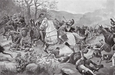 Bitwa pod Koroneą, p.n.e. 447 (litografia)