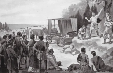 Samochód Thespis (litografia)