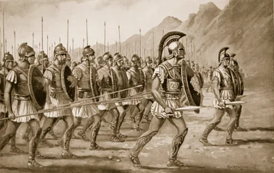 Falanga macedońska, ilustracja z "Hutchinson