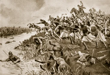 Bitwa pod Ellandun, 825 r. n.e., ilustracja z "Hutchinson