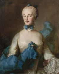 Księżna Maria Anna Józefa z Bawarii 1734-1776, margrabina Baden-Baden, ok. 1750.