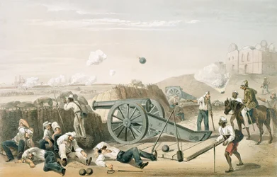 1781c8.Pl.15 Ciężki dzień w bateriach, z „Kampania w Indiach”