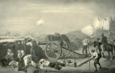 Ciężki dzień w bateriach przed Delhi, 1857, 1901.
