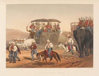 „Żołnierze w pośpiechu do Umballi”, 1857”