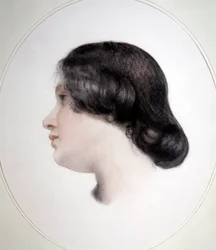 Portret pani Thoby Prinsep, ok. 1835 (kolorowe kredy na papierze)