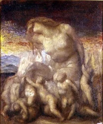 Studium do „Ewolucji” (olej na płótnie)