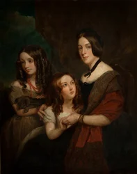 Lady Caroline Towneley z dwiema córkami, Caroline i Emily (kopia wg Francisa Granta), 1860 r.