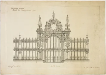 New College Oxford: Proponowane bramy i balustrady wejścia do ogrodu