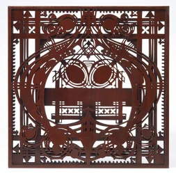 Panel ozdobny z salonu dla kobiet i pokoju do pisania, budynek Schlesinger i Mayer, Chicago, Illinois