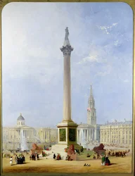 Rzutowany widok na Trafalgar Square, 1844 r.
