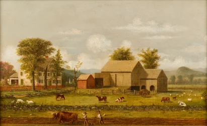 Letnia scena na farmie