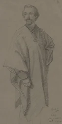 Autoportret, 1870 (grafit na brązowym papierze tkanym)