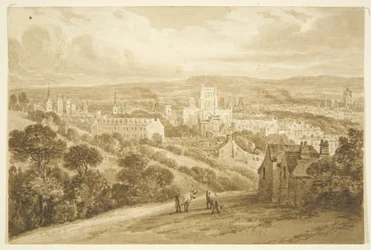 Bristol z Clifton Wood (ołówek i akwarela na papierze)