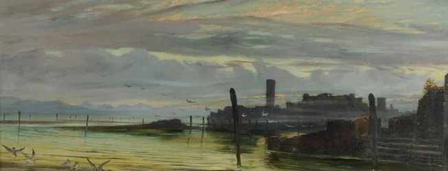 Zmierzch w lagunach w pobliżu Wenecji, 1875-85
