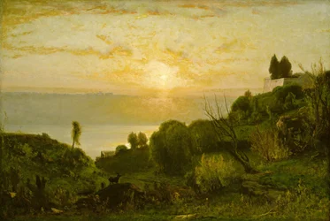Jezioro Albano, Zachód słońca, ok. 1900 r. 1874.