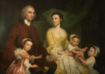 Dr Samuel Wathen z żoną i dziećmi, 1755.