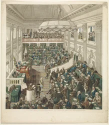 Pierwsze Zgromadzenie Narodowe w Hadze, 1796 - Dokładne przedstawienie Zgromadzenia Narodowego w Hadze (tytuł na obiekcie)