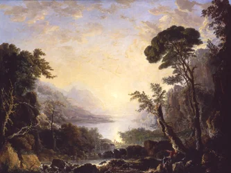Kompozycja, pejzaż włoski, 1846.