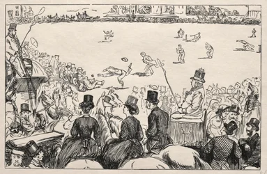 Uniwersytecki mecz krykieta w Lords, 1862.
