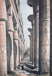 Wielka Świątynia, Karnac, Egipt, XIX w.