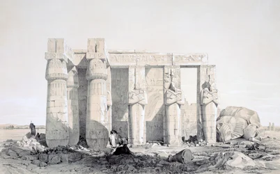 Ramseion, Luksor, Egipt, XIX w.